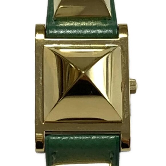 Auth HERMES Medor - 6***** Green Gold Women's Wrist Watch - Picture 4 of 6